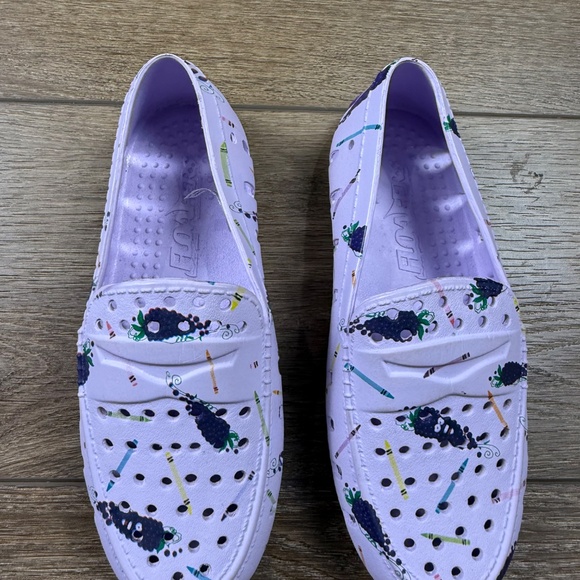 Floafers Prodigy x Crayola Silly Scents Grape Purple Youth sz 1 Slip On Loafer - Picture 2 of 8